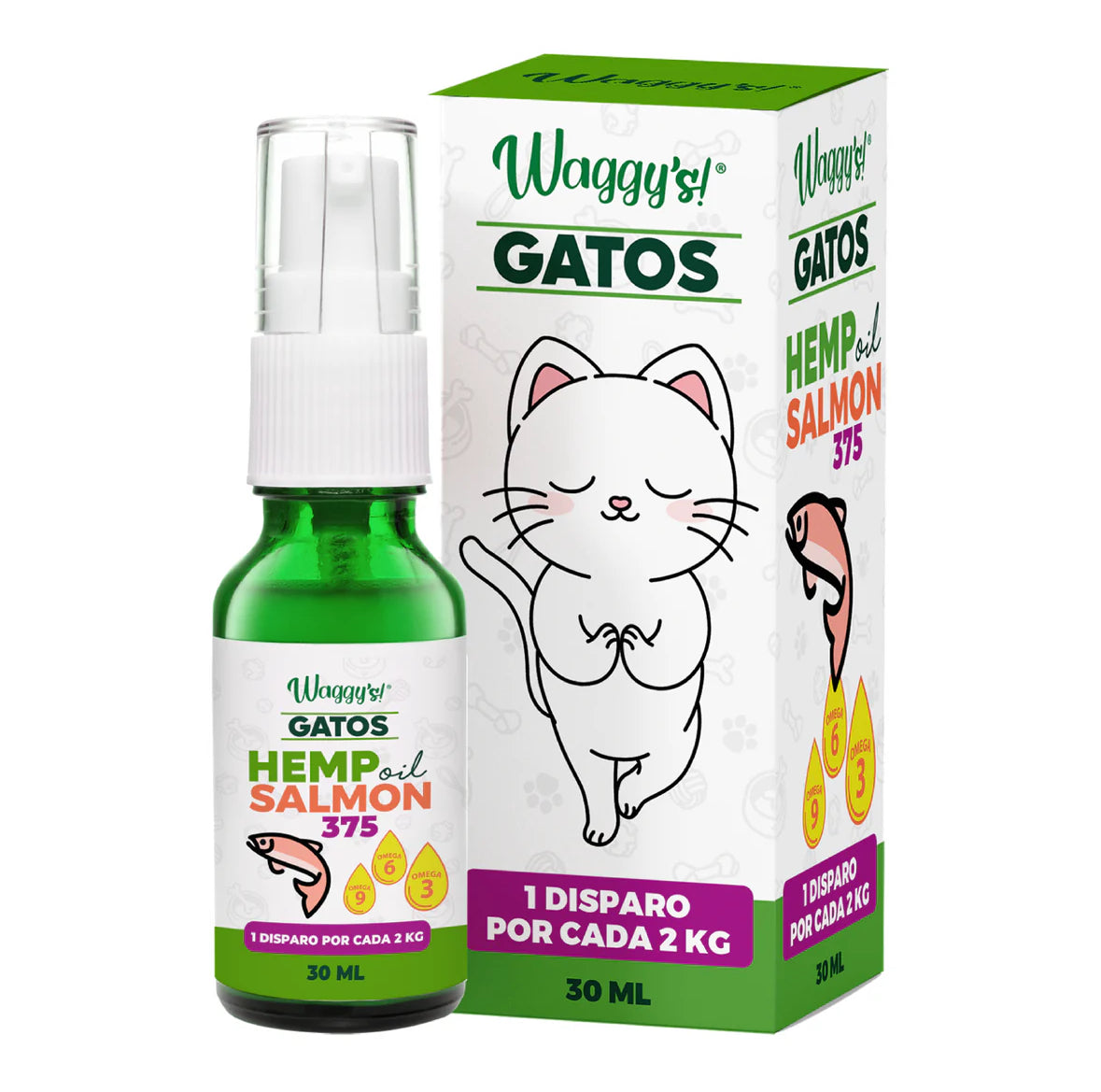 Relajante para gatos en Spray, aceite premium, Waggy’s