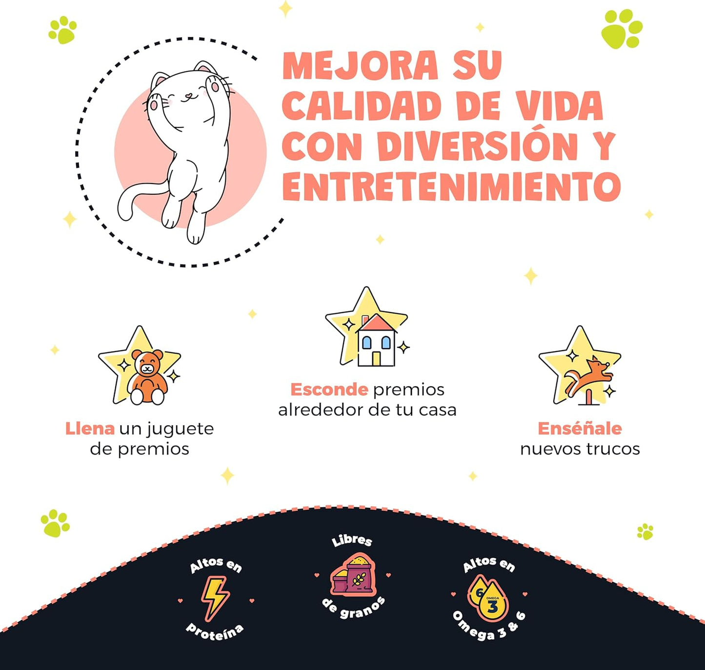 Waggys Salmon Bites para Perros Y Gatos - 100 Premios para Entrenamiento, 100% Naturales