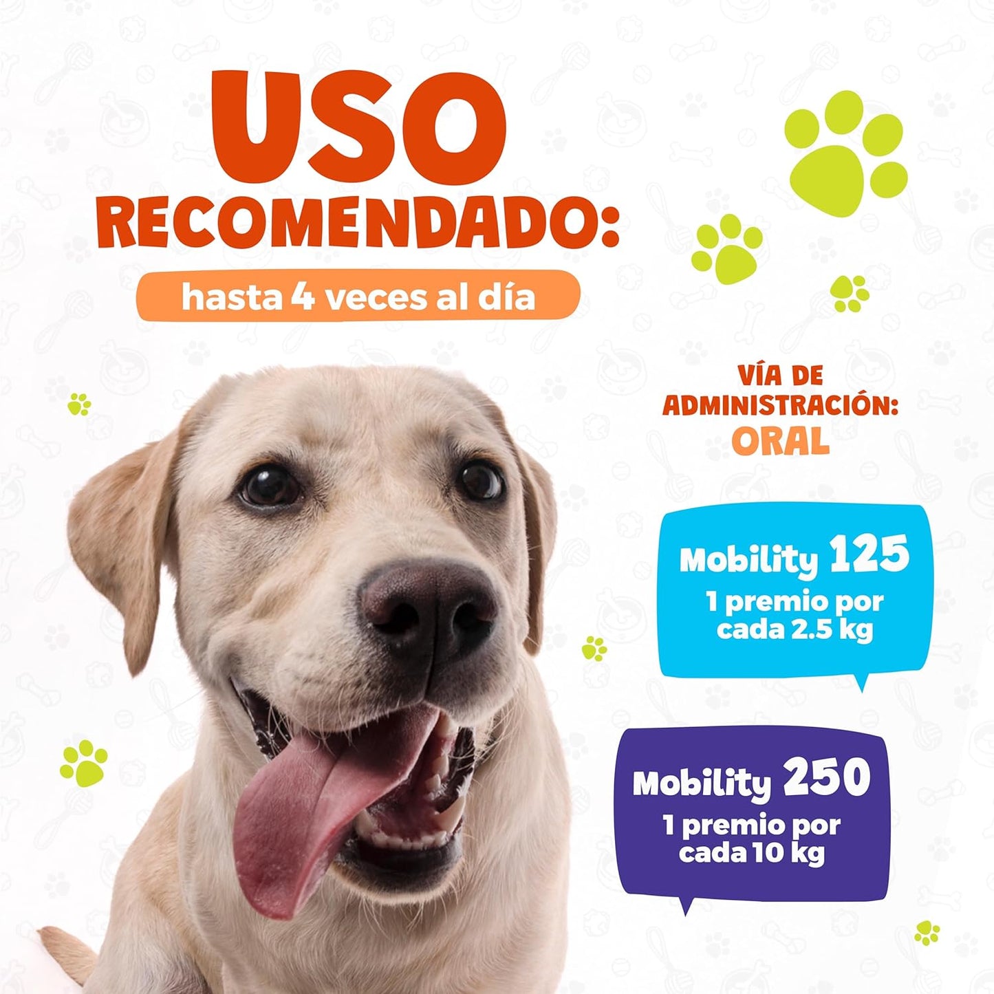 Waggys 50 Premios Mobility para Perros Chicos - Apoyo para Movilidad, Articulaciones, Cadera, Dolores e Inflamación