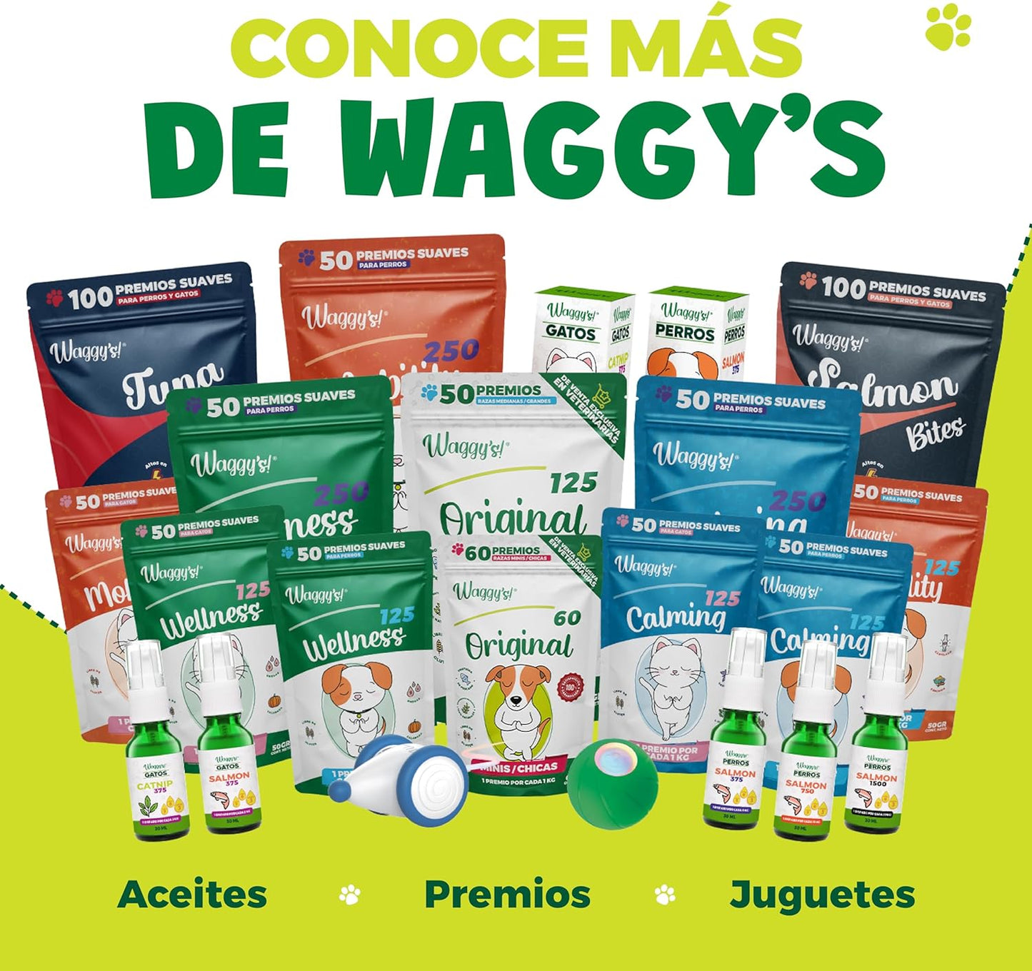 Relajante para perros en spray, aceite premium, Waggy’s