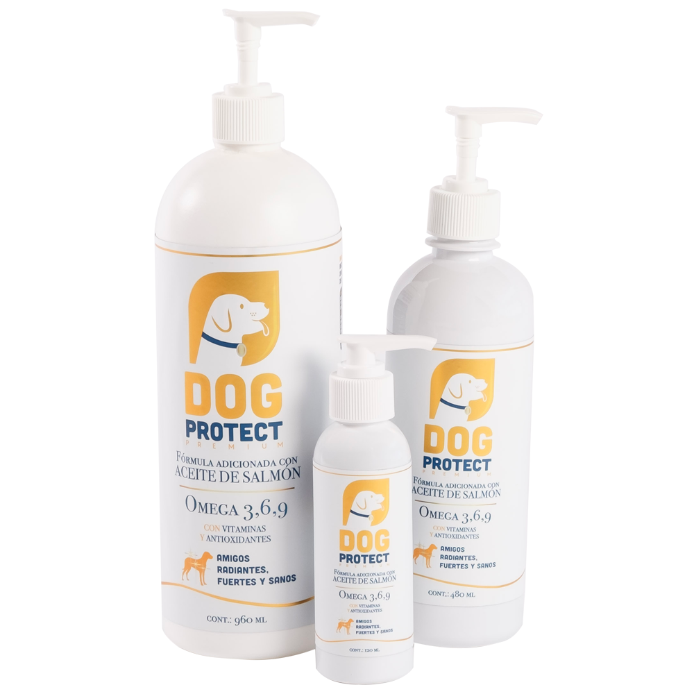 Aceite Salmón Premium - Vitaminas para Perro, Dog protect, Omega 3, 6 y 9