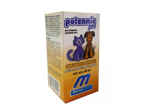 Anti estresante y Antioxidante para perros, Suplemento mineral Potenmic Pet 60mL