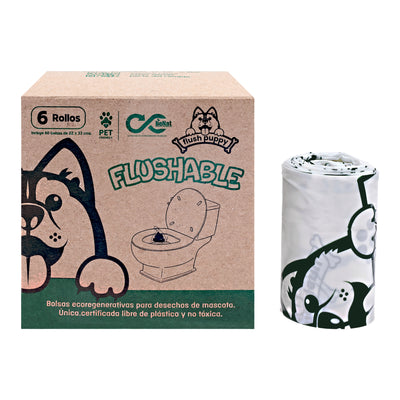 Flush Puppy 60 Bolsas EcoRegenerativas flushable