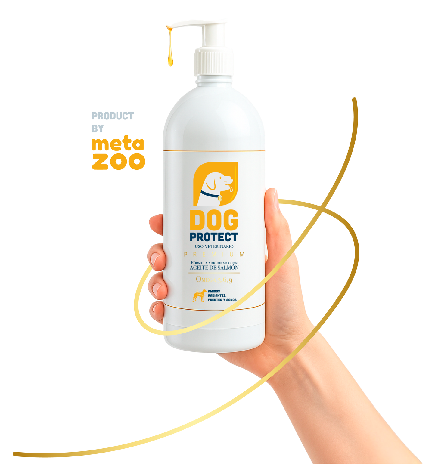 Aceite Salmón Premium - Vitaminas para Perro, Dog protect, Omega 3, 6 y 9