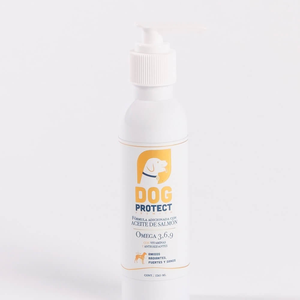 Aceite Salmón Premium - Vitaminas para Perro, Dog protect, Omega 3, 6 y 9