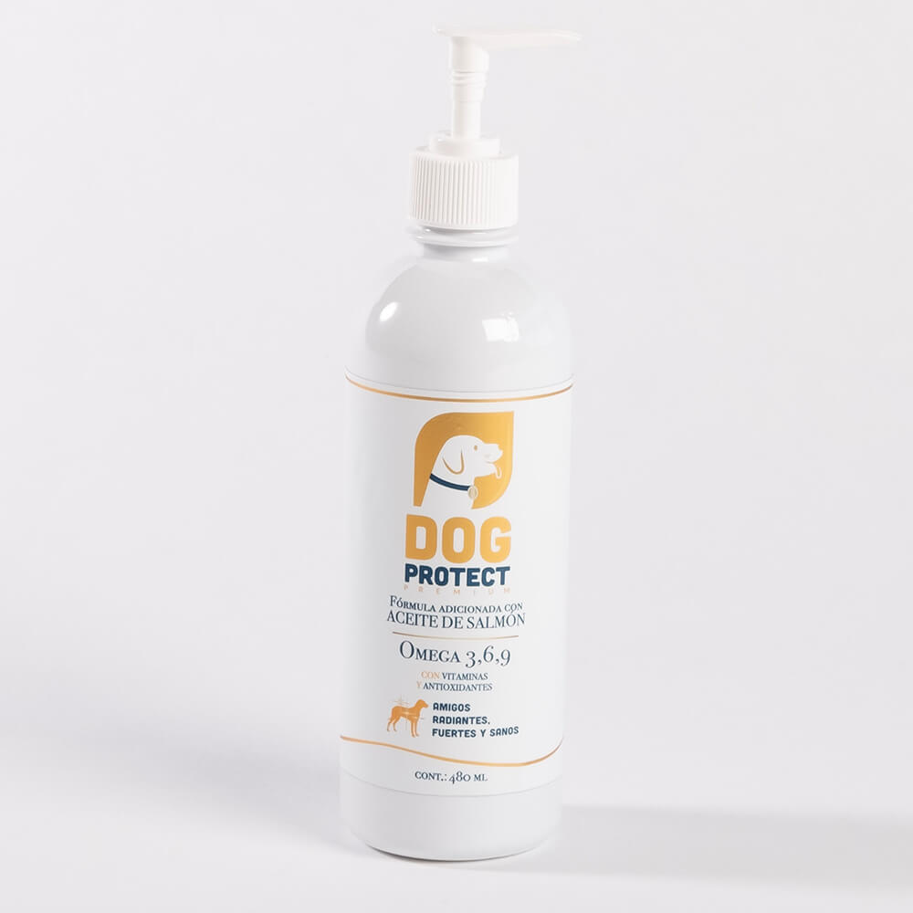 Aceite Salmón Premium - Vitaminas para Perro, Dog protect, Omega 3, 6 y 9