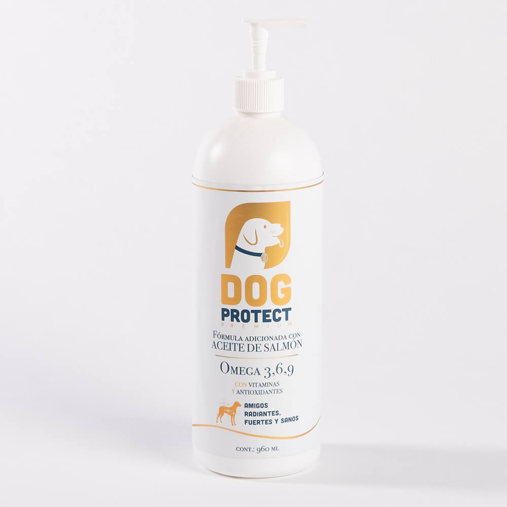 Aceite Salmón Premium - Vitaminas para Perro, Dog protect, Omega 3, 6 y 9